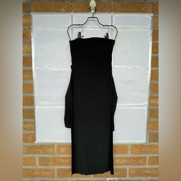 Helmut Lang Faint Draped Strapless Dress size 4 - Picture 4 of 16